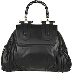 Gucci Black Leather Medium Hobo with Bamboo Handle