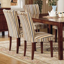Parson Striped Upholstered Dining Chair