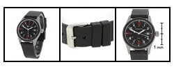 Hamilton Men's Black Rubber Strap Watch