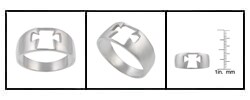 Sterling Silver Cut-out Cross Ring