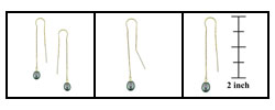 14k Gold Cultured FW Pearl Threader Earrings (Case of 6)