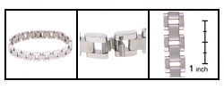Stainless Steel Link 12 mm 8 inch Bracelet