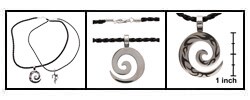 Stainless Steel Tribal Tattoo Flame Pendant on Cord