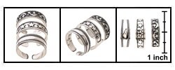 Sterling Silver Bright Star Toe Ring Set