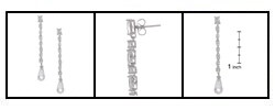Sterling Silver CZ Briolette Teardrop Dangle Earring