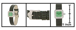 Corum Women's Green Sugar Cube Strap Diamond Watch