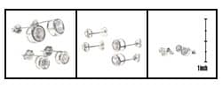 Sterling Silver Bezel Solitaire CZ Earring Set (Pair of 2)
