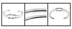 Sterling Silver Love Knot Cuff Bracelet (Mexico)