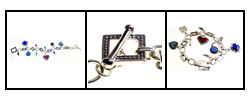 Sterling Silver Colorful Charm Bracelet (Mexico)