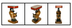 Hand-carved Cat Table