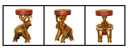 Hand-carved Thai Elephant Table