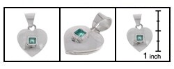 Square Emerald Heart Pendant (Colombia)
