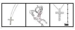 Sterling Silver CZ Cross Pendant