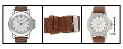 Dufonte by Lucien Piccard Sport Brown Strap Watch