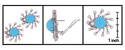 Platinum & 3-3/8ct TDW Diamond Turquoise Earrings