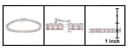 14k Gold 4ct Diamond Tennis Bracelet (G,I1)
