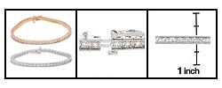 14k Gold 3ct Diamond Tennis Bracelet (J, I1)