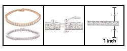 14k Gold 5ct Diamond Tennis Bracelet(G, I1)