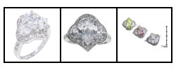 Sterling Silver CZ Designer Ring