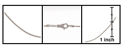 Platinum 18-inch Snake Necklace