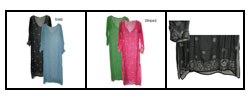 Hand-painted Sheer Dress Cover Up (India)