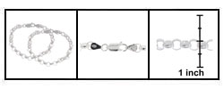 Sterling Silver Italian Rolo Link Bracelet (7 - 8 in)