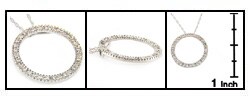 10-kt. White Gold 1/8-ct TW Diamond Circle Necklace