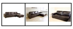 Brown Bi-cast Leather Sectional Sofa
