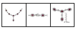 18k White Gold 7.7ct Diamond Ruby Drop Necklace