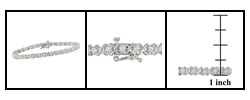 10Kt White Gold Diamond Bracelet (1 TDW, I-J, I2-3)