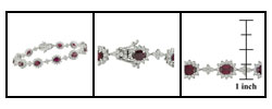 18k White Gold 2.95ct TDW Diamond Ruby Bracelet