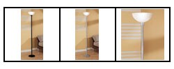 Torchiere Floor Lamp with Glass Shade
