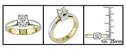 18k Two-tone Gold 3/4ct TDW Diamond Engagement Ring (G-H, SI3-I1)