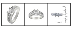 EGL Certified Platinum 2ct TDW Princess Diamond Engagement Ring (H, VS-SI1)