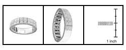 14-kt. White Gold 1/2-ct. Diamond Two Row Flexible Wedding Band
