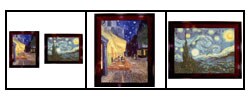 Van Gogh Starry Night/Cafe Terrace Framed Canvas Set