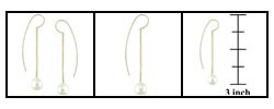 14k Gold Cultured South Sea Pearl Drop Earrings (11-12 mm)