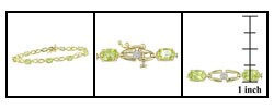 10k Gold 1/10ct Gold Diamond and Peridot Bracelet