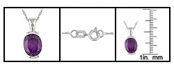 14k White Gold and Created Alexandrite Pendant