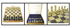Carved Soapstone 8-inch Chess Set (Case of 2)