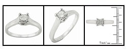 14kt White Gold 1/3-ct TDW Princess Diamond Engagement Ring (G-H, I1-I2)