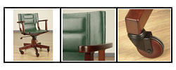 Dark Wood Hunter Leather Office Chair