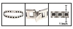 Stainless Steel and Rubber Link Bracelet