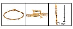 14k Two-tone Gold Heart 1/4ct Diamond Tennis Bracelet(J, I1)