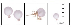 Cultured Akoya Pearl Diamond Earrings (Case of 5)