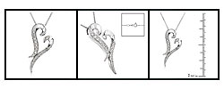 14k White Gold 1/4ct Diamond Heart Pendant