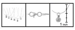 Sterling Silver Sport Theme Charm Pendant