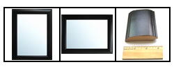 Grooved Black Framed Wall Mirror