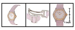 Ebel 1911 Mini Two-tone Watch with Pink Strap