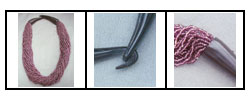 Amethyst Glass Horn Clasp Necklace (India)